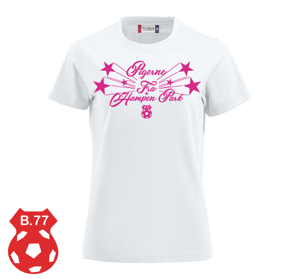 Support T-shirt hvid - "Pigerne fra Hampen Park" -