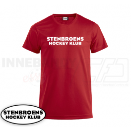 Trænings T-shirt - Stenbroens Hockey Klub - ICE-T rød
