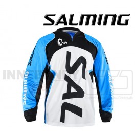 Salming Cross Målmandstrøje V-neck - hvid/sort/blå Salming Cross Målmandstrøje V-neck - hvid/sort/blå