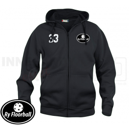 Hættetrøje m. lynlås - Ry Floorball - Hoody Full Zip