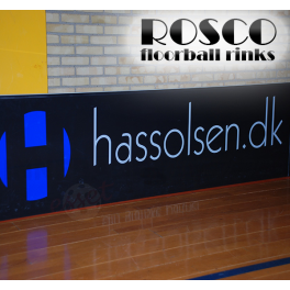 Rosco Floorball Bander - MotionsFloorball bane 10x20 meter, sort - Inkl. Bandereklamer