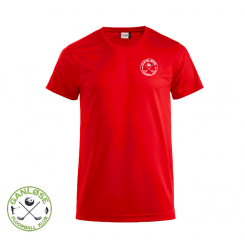 Trænings T-shirt - Ganløse Floorball Klub - ICE-T rød