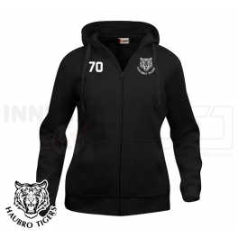 Hættetrøje m. lynlås - Haubro Tigers - Hoody Full Zip Ladies