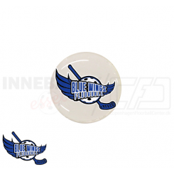 End cap med logo - Blue Wings Floorball