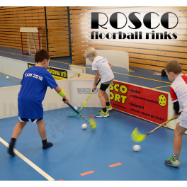 Rosco Floorball Bande Stykker - 4 stk. Splitter Hjørner, hvid