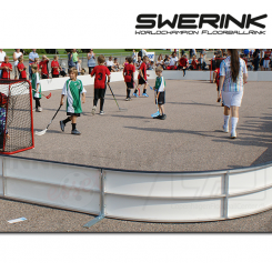 Swerink Floorball Bander, hvid - Fullsize bane 20x40 meter