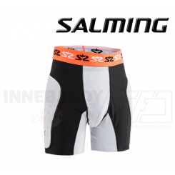 Salming Goalie Protectiv Shorts E-Series - White/Orange/Black