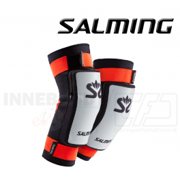 Salming Goalie Kneepads E-Series - white/orange/black