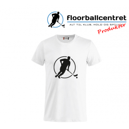 Floorballcentret T-shirt - Logo - hvid m. sort