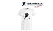 Floorballcentret T-shirt - Logo - hvid m. sort