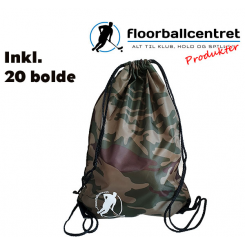 Floorballcentret Boldpose - Army - Inkl. 20 bolde