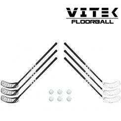 Vitek Exercise v.2 shiny Floorball Stavsæt - 6 stave inkl. 6 bolde