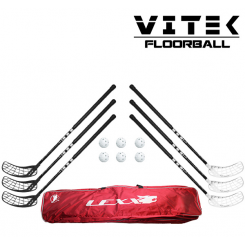 Vitek Exercise v.2 shiny Floorball Stavsæt - 6 stave inkl. 6 bolde og en toolbag