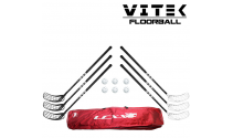 Vitek Exercise v.2 shiny Floorball Stavsæt - 6 stave inkl. 6 bolde og en toolbag