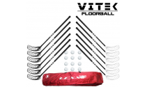 Vitek Exercise v.2 shiny Floorball Stavsæt - 12 stave inkl. 12 bolde og en toolbag