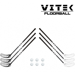 Vitek Exercise v.2 mat Floorball Stavsæt - 6 stave inkl. 6 bolde