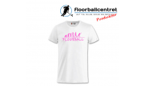 Floorballcentret T-shirt - Floorball Evolution - Hvid / Pink