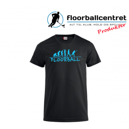 Floorballcentret T-shirt - Floorball Evolution - Sort / Lyseblå