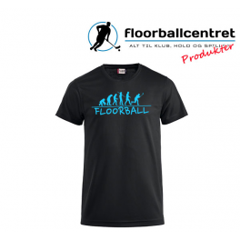 Floorballcentret T-shirt - Floorball Evolution - Sort / Lyseblå Floorballcentret T-shirt - Floorball Evolution - Sort / Lyseblå
