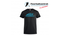 Floorballcentret T-shirt - Floorball Evolution - Sort / Lyseblå