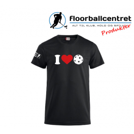 Floorballcentret T-shirt - I LOVE FLOORBALL - Sort