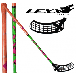 Lexx Black Wolf 32 - Floorballstave - Grøn/Orange