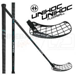 Unihoc Epic Supershape Straight Edge FL 26 black/turquoise - Floorballstav