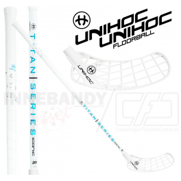 Unihoc Iconic Titan Straight Edge 29 white/blue - Floorballstav