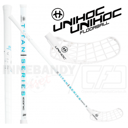Unihoc Iconic Titan Straight Edge 29 white/blue - Floorballstav Unihoc Iconic Titan Straight Edge 29 white/blue - Floorballstav