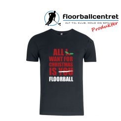 Floorballcentret T-shirt - All i want for Christmas - Bomuld