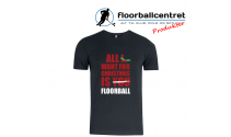 Floorballcentret T-shirt - All i want for Christmas - Bomuld