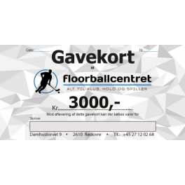 Gavekort 3.000,- Gavekort 3.000,-