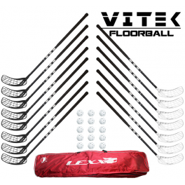 Familiestavpakke - Vitek Exercise v.2 mat Floorball Stavsæt - 15 stave inkl. 15 bolde og toolbag Familiestavpakke - Vitek Exercise v.2 mat Floorball Stavsæt - 15 stave inkl. 15 bolde og toolbag