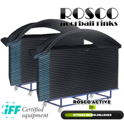 Rosco Floorball Bander - ACTIVE - Fullsize bane 20x40 meter, sort - IFF Godkendte