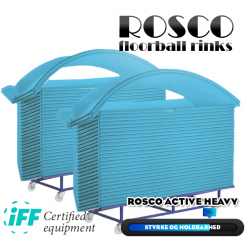 Rosco Floorball Bander - ACTIVE HEAVY - Fullsize bane 20x40 meter, lyseblå - IFF Godkendte