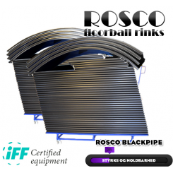 Rosco Floorball Bander - Blackpipe - Fullsize bane 20x40 meter, sort - IFF Godkendte