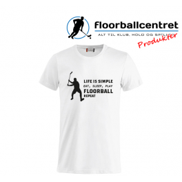 Floorballcentret T-shirt - Life Is Simple - hvid