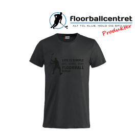 Floorballcentret T-shirt - Life Is Simple - sort Floorballcentret T-shirt - Life Is Simple - sort