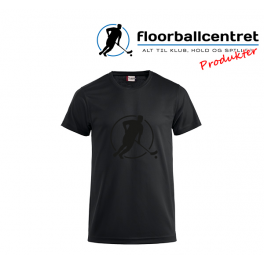 Floorballcentret T-shirt - Logo - sort m. sort