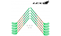 Lexx Blackwolf 32 stavsæt - Grøn - 10 stave og 5 bolde