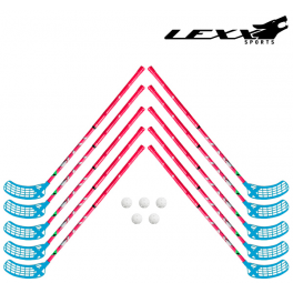 Lexx Blackwolf 32 stavsæt - Pink - 10 stave og 5 bolde