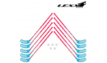 Lexx Blackwolf 32 stavsæt - Pink - 10 stave og 5 bolde