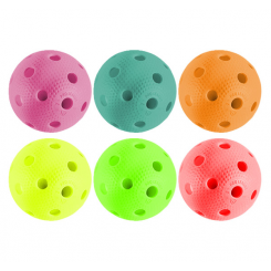 Farvede floorball bolde - 6 stk.