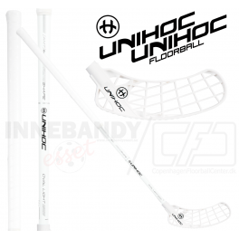 Unihoc Iconic Oval Light 26 white/silver - Floorballstav