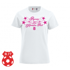 Support T-shirt Women, hvid - "Pigerne fra Hampen Park" pink - B77