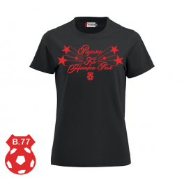 Support T-shirt Women, Sort - "Pigerne fra Hampen Park" rød - B77 Support T-shirt Women, Sort - "Pigerne fra Hampen Park" rød - B77