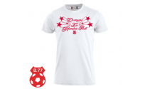 Support T-shirt Men, Hvid - "Drengene fra Hampen Park" rød - B77