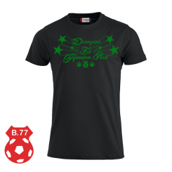Support T-shirt Men, Sort - "Drengene fra Hampen Park" grøn - B77