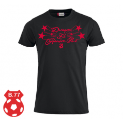 Support T-shirt Men, Sort - "Drengene fra Hampen Park" rød - B77