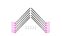 Unihoc Challenger 29 Pink - 10 stave inkl. 10 bolde - Floorball Stavsæt